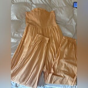 American Eagle Outfitters Light Orange Jumpsuit